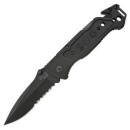 (SOGFF-25) Escape, Black Aluminum Handle, Black Blade, Plain