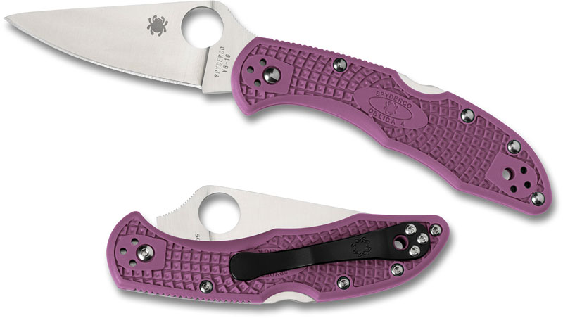 Delica 4, Purple FRN Handle, Plain, C11FPPR 