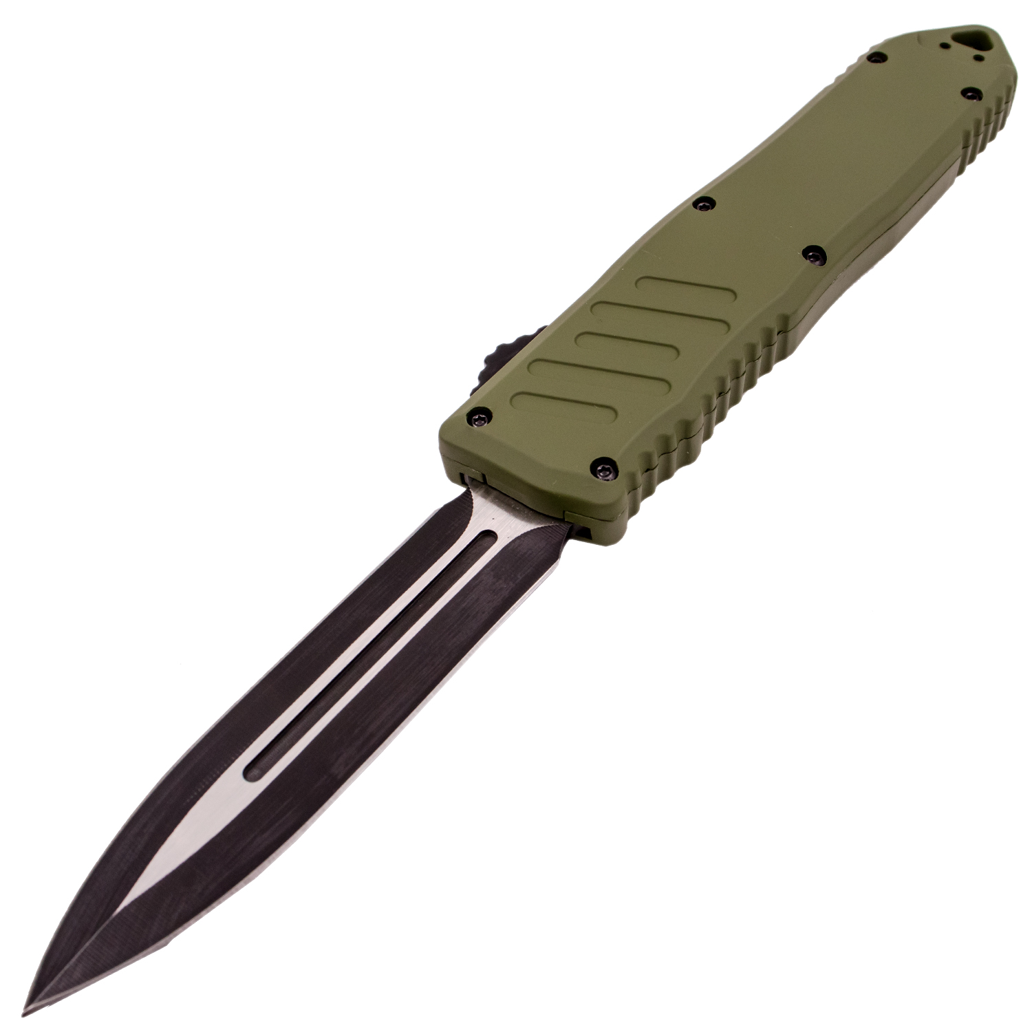 Covert OPS USA OTF Automatic Knife 9 inch Overall D2 Steel Blade Green