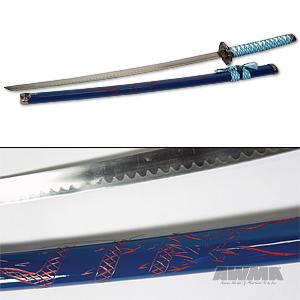 Blue Katana with Purple Dragon, 15803