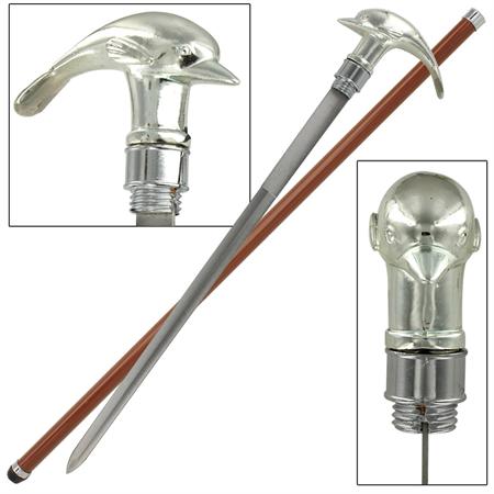 Aquatic Dolphin Walking Cane Sword