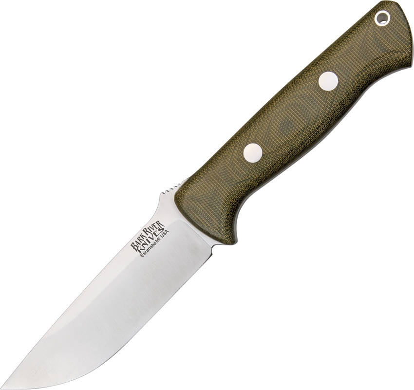 Bark River BA111MGC Bravo 1 Green Canvas Hunting Knife