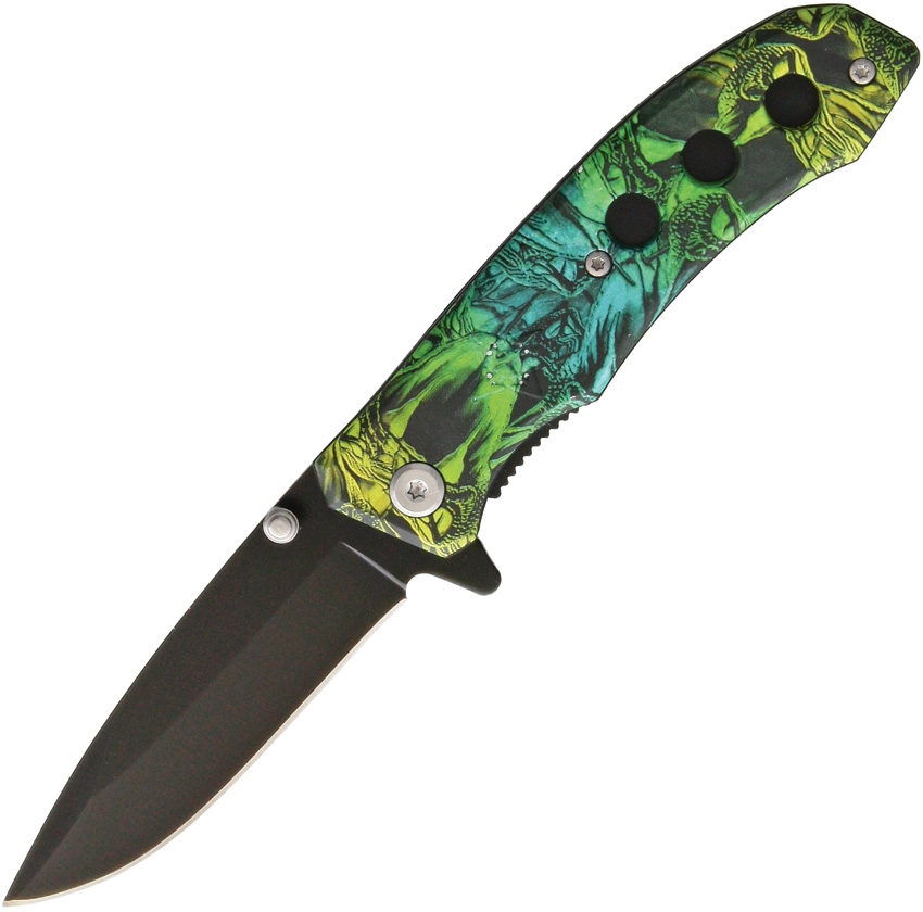 China Made CN300374 Venom Linerlock A/O Knife, Camo