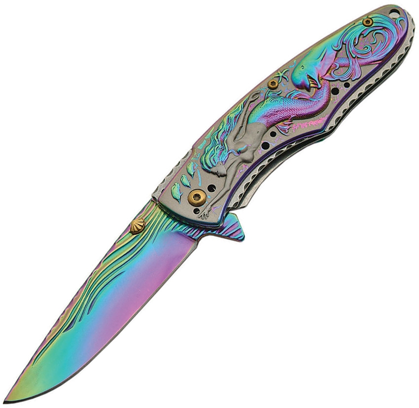 China Made CN300399RB Mermaid Linerlock Spectrum A/O Knife