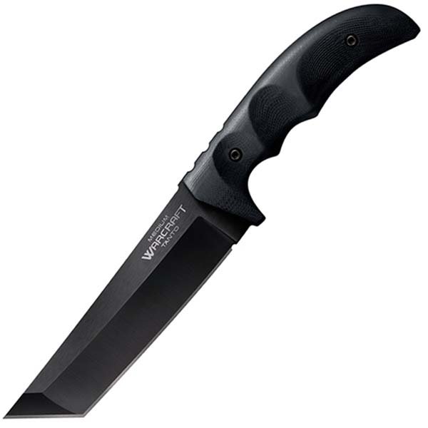 Cold Steel 13T Warcraft, Black G10 Handle, Black Tanto Plain