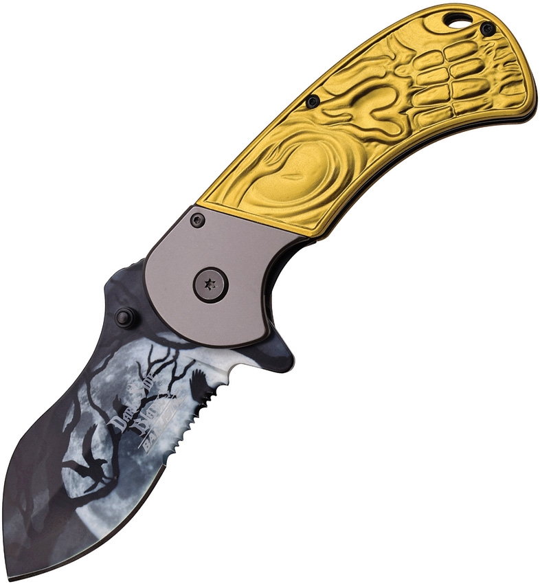 Dark Side DSA009GN Full Moon Linerlock A/O Knife, Green