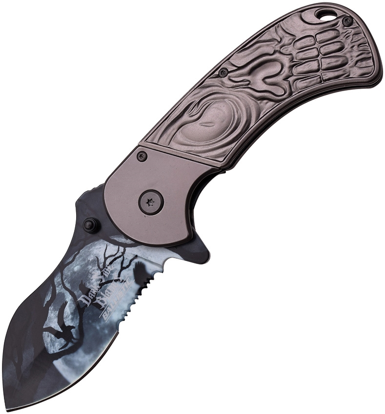 Dark Side DSA009GY Full Moon Linerlock A/O Knife, Gray