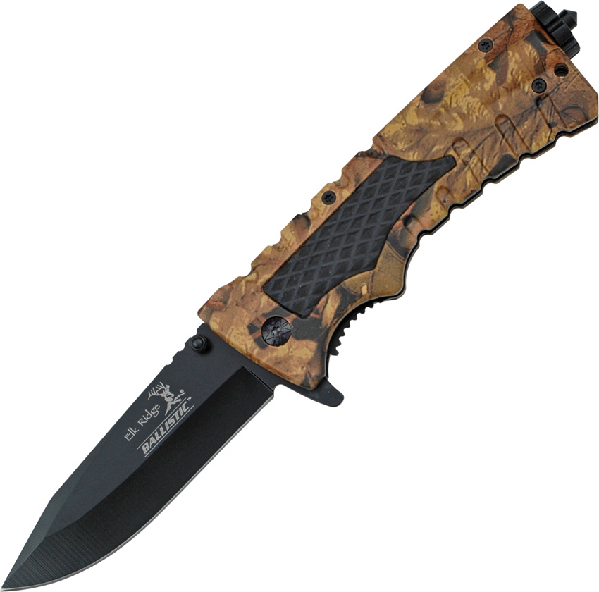 Elk Ridge ERA001JC Linerlock Jungle A/O Knife, Camo