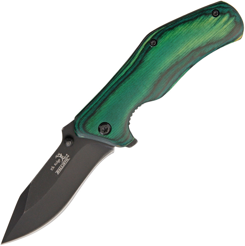 Elk Ridge ERA013GW Linerlock A/O Knife, Green