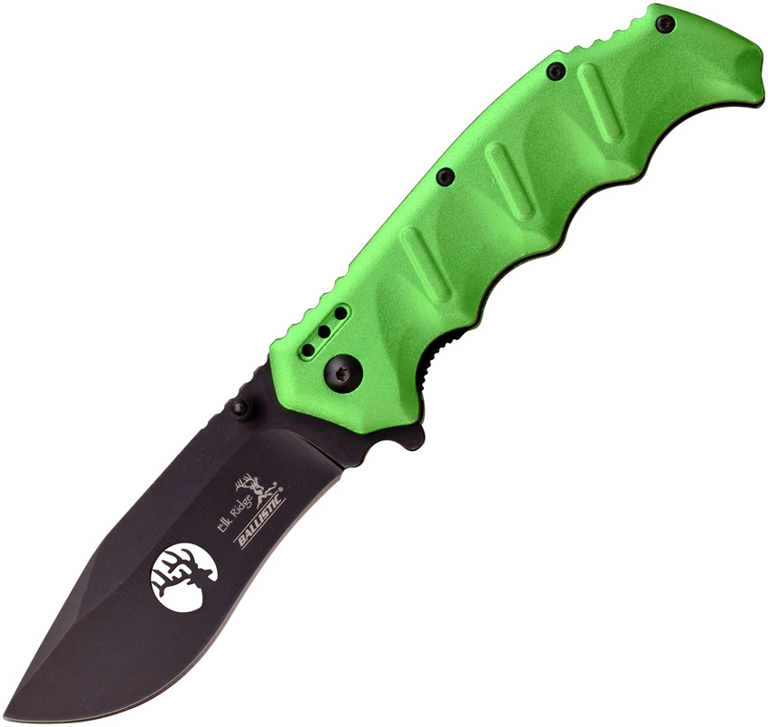 Elk Ridge ERA158GN Linerlock A/O Knife, Green