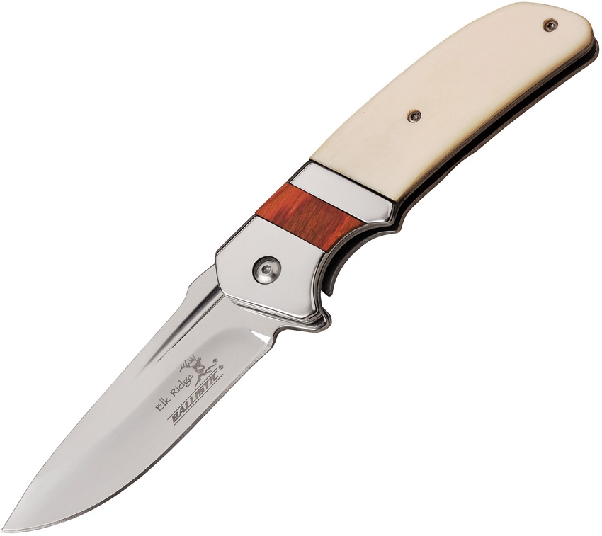 Elk Ridge ERA167BN Framelock A/O Knife, White Bone