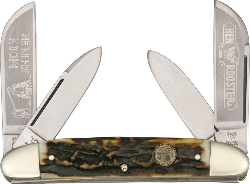 Hen and Rooster HR224DSMS Moonshiner Congress Knife