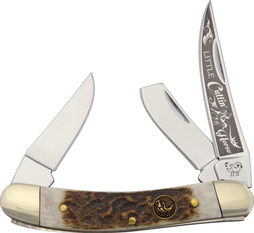 Hen and Rooster HR283DSLCUT Little Cuttin Horse Knife