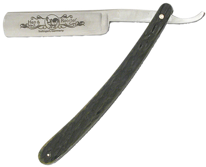 Hen and Rooster HR401GPB Straight Razor Green Pick Bone