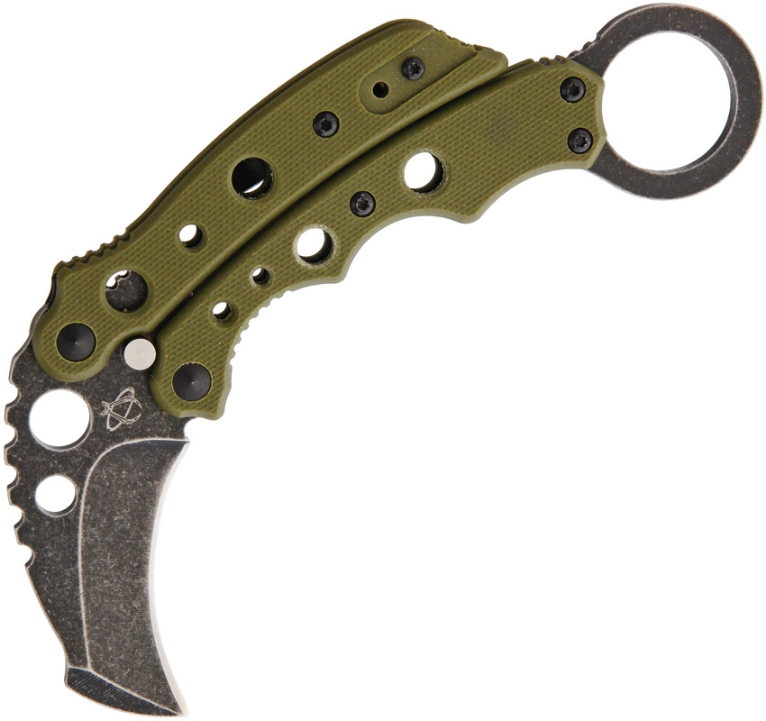 Mantis MANMK4GSW Vuja De Karambit Knife, Green