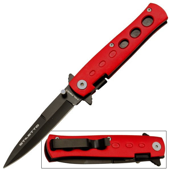 Petite Godfather Folding Knife, Red